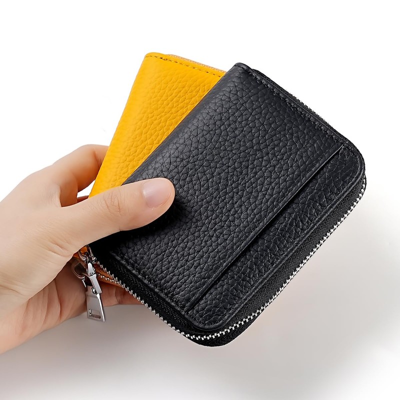 Yocipa Genuine Leather Coin Case, 6 Compartments, Women's, Mini Wallet,