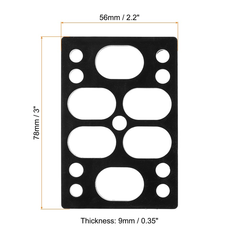 PATIKIL 10pcs 3/8"(9mm) Skateboard Riser Pads Plastic Skateboard Riser Pads