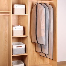 Zilink 43" Suit Bags for Closet Storage Dust Proof Garment Bags for Hanging Clothes Suit Covers for Storage with Full Zipper for Suit Coat Jacket Sweater Closet Storage, Set of 10