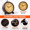 Battery Alarm Clock,Night Light,Vintage Hangable Super Silent Non Ticking Analog