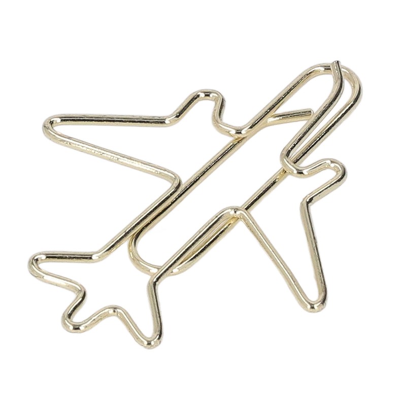 100Pcs Paper Clips Gold Cute Unique Shape Electroplating Process Lightweight