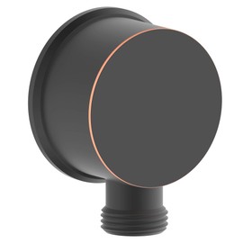 Derengge SA-0045-ORB Round Handheld Shower Wall Supply Elbow, Wall-Mount Hose Connector, without Shower Head and Hose,Oil Rubbed Bronze Finished