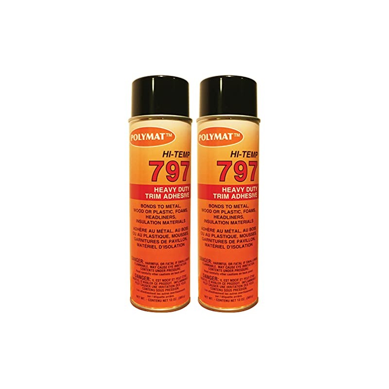 QTY2 Polymat 797 High-Temp Spray Adhesive Automotive Upholstery Glue [160F]