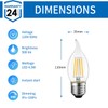 ANWIO Flame Tip LED Filament Bulb Candelabra E26 Base, Dimmable