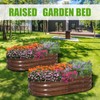 SnugNiture Galvanized Raised Garden Bed Outdoor, 2 Pcs 4x2x1ft Oval