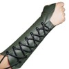 ArcheryMax Handmade Leather Arm Guard Bow Hand shooting Glove (Green,