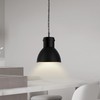 BoostArea Black Pendant Lights Kitchen Island, 10.6" Large Metal Shade