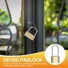 PATIKIL Stainless Steel Padlocks 4.2", 1 Pcs Keyed Different Long