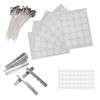 260pcs 15cm Candle Wicks 100Pcs Double Sided Tape Stickers 50Pcs