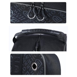 Harrison Howard Tall Boot Bag Equestrian Boot Travel Bag for Storing Helmet, Horse Whip Accessories Boot Storage Bag Black