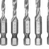 6Pcs Taps HSS Hex Shank Screw Thread Combined Tapping Drill