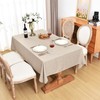 Fitable Faux Linen Beige Table Clothes Rectangle 60 x 120