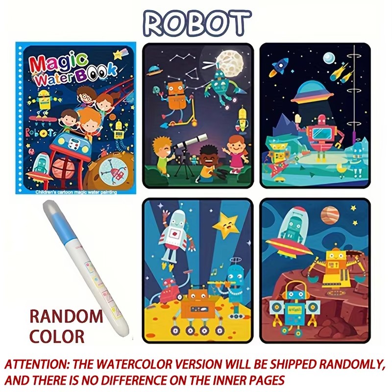 Reusable Water Drawing Book for Kids – Mess-Free Magic Coloring