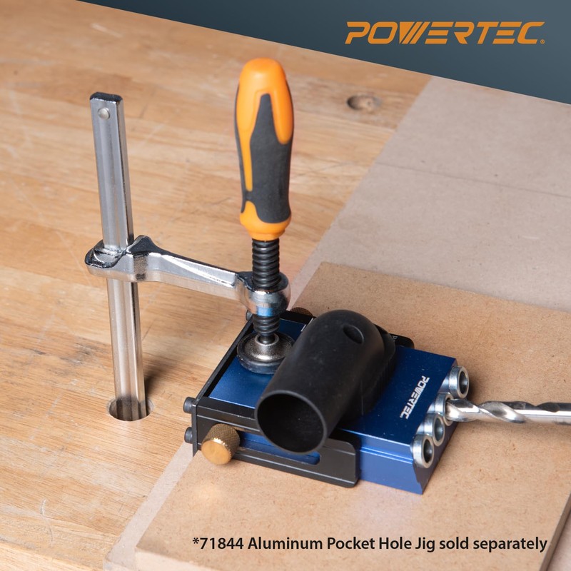 POWERTEC 4PK Quick Screw Guide Rail Clamp for MFT Table