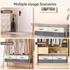 MSTONAL Shoe Organizer for Closet, 2 Pack Shoe Storage Containers