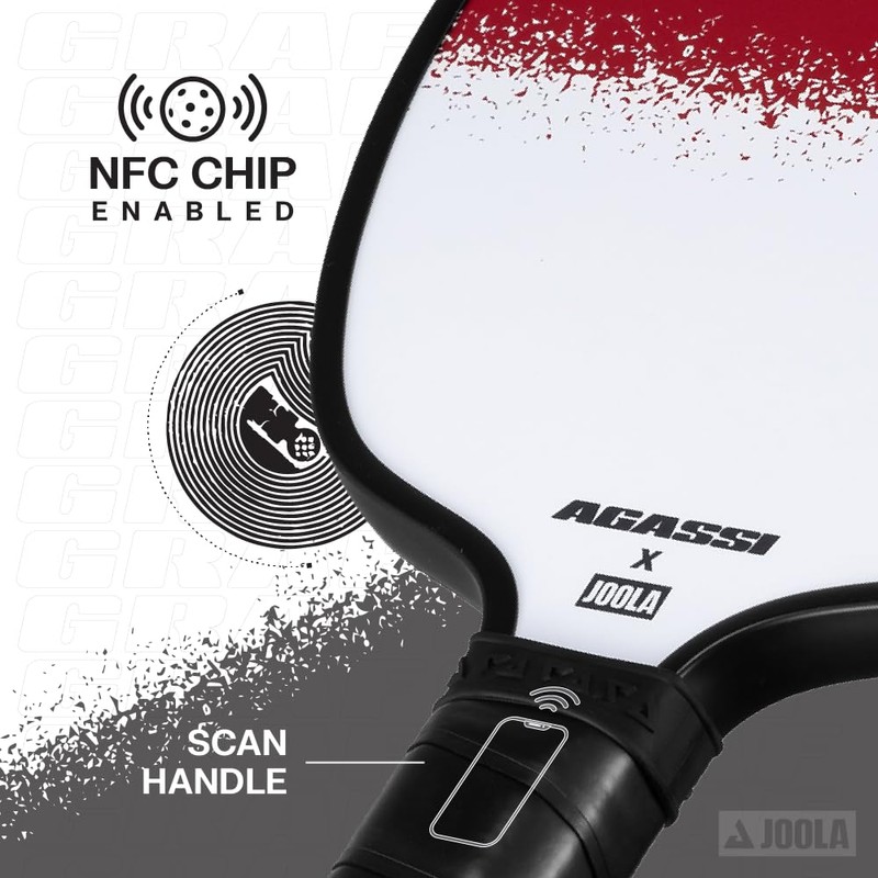 JOOLA GRAF Champion Pickleball Paddle, Agassi Shape with Extended Sweet