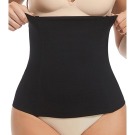 Waist Shaper for Women Belly Fat Postpartum Shapewear Waist Shapewear Girdles for Women Waist Cincher Waist Trainer (Black+Black, Medium)