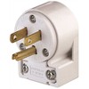 Leviton 515AN 15 Amp, 125V, Angle Grounding Plug, White