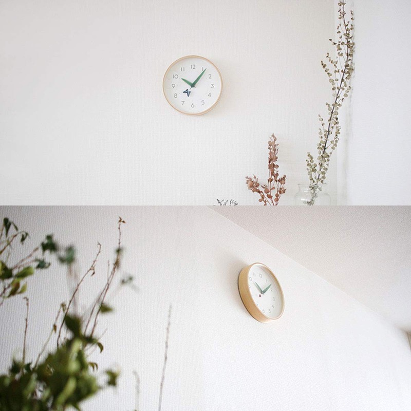 Remnos SUR18-16 MONKI Lemnos Wall Clock, Perch Clock, Analog, Wood