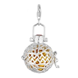 Nenalina Engelsflüsterer 712081-902 Carabiner Charm Pendant for Charm Bracelet 925 Sterling Silver, 925 Sterling Silver, No Gemstone