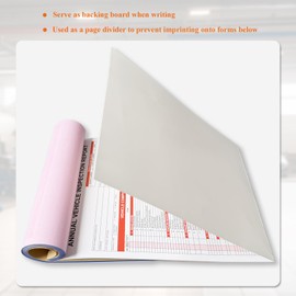 Bonpaso 15 Pack Annual Vehicle Inspection Report Forms & 15-Pk Red Aluminum FMCSA Adhesive Labels/Stickers, 3-Ply Carbonless Inspection Sheet Book with Hardboard, DOT Compliant