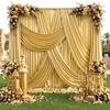 20x12FT Gold Sequin Curtains Backdrop, Wrinkle Free Back Drop for