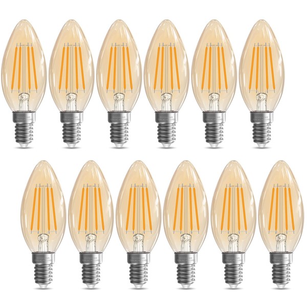 GvvooHome E12 Candelabra Bulb 40 watt, B10 Candle Light Bulbs