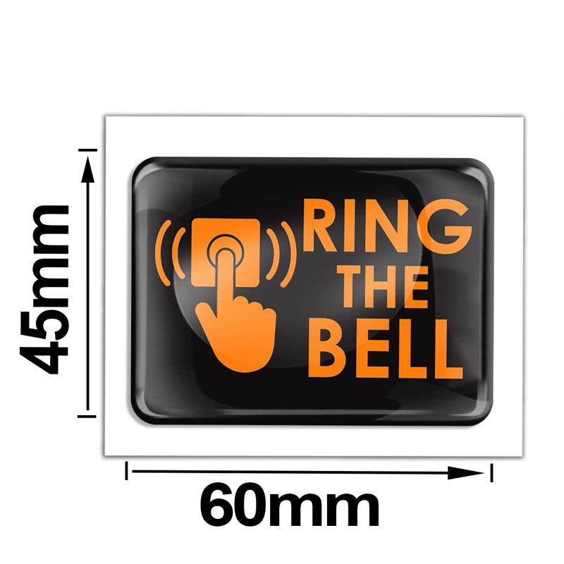 SkinoEu 2 x 3D Gel Sign Notification Symbol Ring The