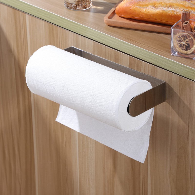 ZUNTO Adhesive Paper Towel Holder, Under Cabinet Paper Towel Rack