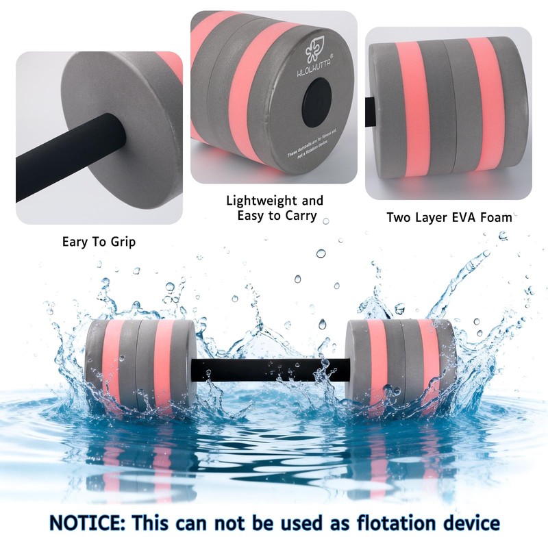 Water Dumbbell, Pool Weights for Water Aerobic Exercise, Aquatic Barbell