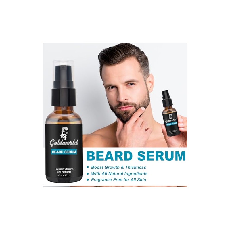 Beard Care & Grooming Kit w/Free Beard Soap,Unscented Beard Oil,Beard