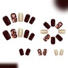 24 Pcs Square Press on Nails Fall Short Fake Nails