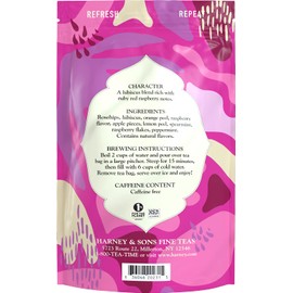 Harney & Sons Tangy Raspberry Iced Tea | Fresh Brew, Brews up to 30 Quarts, 15 Count