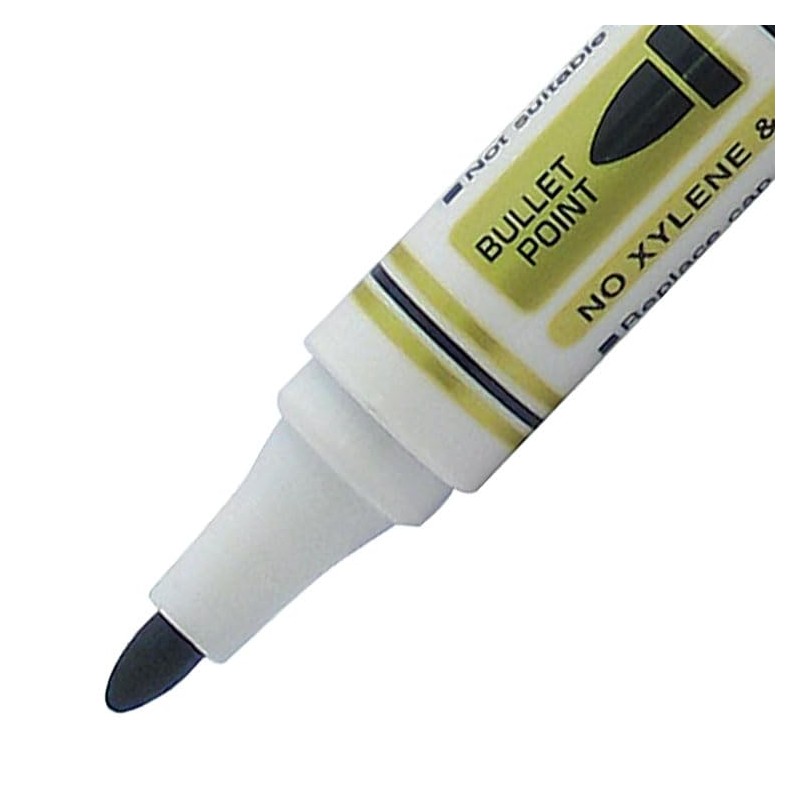 Pentel 4,2 mm Whiteboard Marker, mit Rundspitze, Schwarz, 12 Stifte)