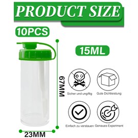 TPZORJX 10 pieces chair sample tubes, 15 ml stool sample tubes, cats and dogs waste tubes with spoon, testing for fecal tubes, examination tube for pets for testing