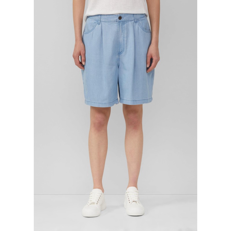 s.Oliver Fließende Relaxed-Fit-Shorts aus Lyocell mit Elastikbund blau 38