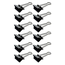 Maul Foldback Clips Black Paper Clip, width 41 mm Clamp Width: 19 mm 12er Pack