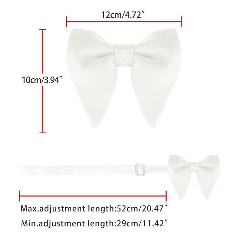 Allegra K Men's Velvet Bowtie, For Formal Parties, Weddings, cream