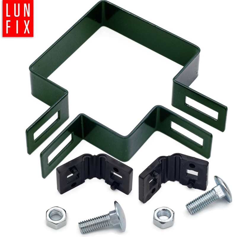 Corner clamp, fence clamp, struts, mesh fence, 90 degrees, for
