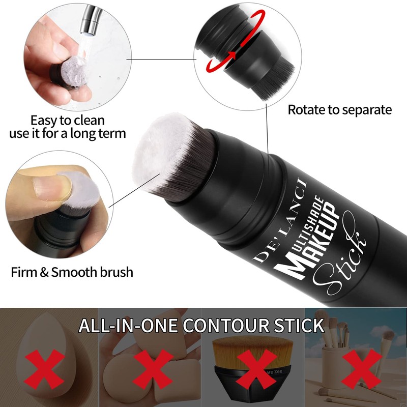 3-in-1 Cream Rouge Pen for Cheeks, Lips and Eyeshadow, Waterproof,