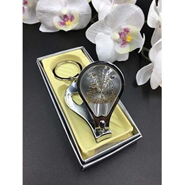 (12) Nuestra Boda Recuerdos. Wedding Couple Celebration Gifts Gold/Silver Plate Nail Clipper Keychain Party Favor