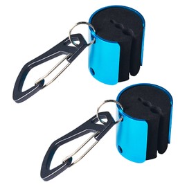 NABESHI Ash Rod Holder Rod Clip Keeper Car Boat Waist Fishing Belt Rod Holder Backman Fishing Rod 2pcs (Blue)
