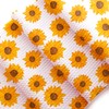 Country Sunflowers Printed Liverpool Fabric Textured Knit 4 Way Stretch