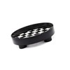 Round Storage Organizer Tray Checkerboard Design Plate Container Tray for