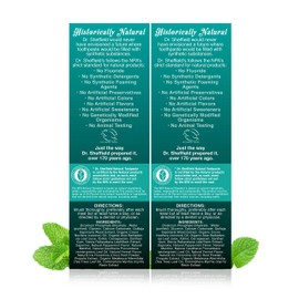 Dr. Sheffield’s Certified Natural Toothpaste (Wintergreen) - Great Tasting, Fluoride Free Toothpaste/Freshen Your Breath, Whiten Your Teeth, Reduce Plaque (2-Pack)