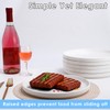 Dyrfolm 9 Inch White Dinner Plates Set of 6, Ceramic
