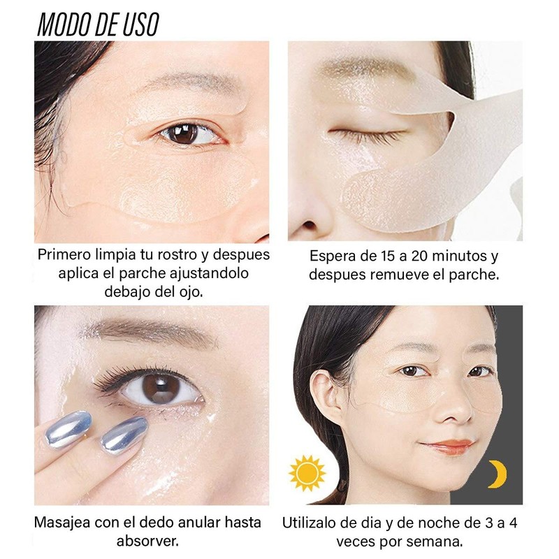 Lanbena 50 Parches para ojos Ácido Hialurónico + Vitamina C