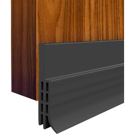 Door Draft Stopper,Door Seal Sweeps for Interior Doors Gap Wind Blocker Strip Door Sound Blocker Under Door Bottom Seal Weather Stripping 2" W x 39" L,(BLACK)