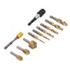 11Pcs Chamfer Drilling Tools Woodworking Ti Coated Step Drill Bits
