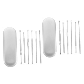 TOVINANNA 2sets Ear Cleaning Tool Set Spiral Ear with Storage Box Durable Stainless Steel 6pcs*2